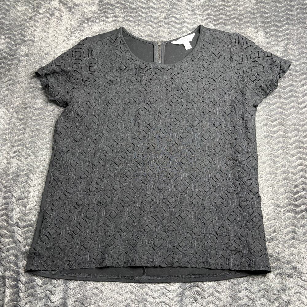 Stitch Fix Market & Spruce Hans Crochet Front Top Black Size Large